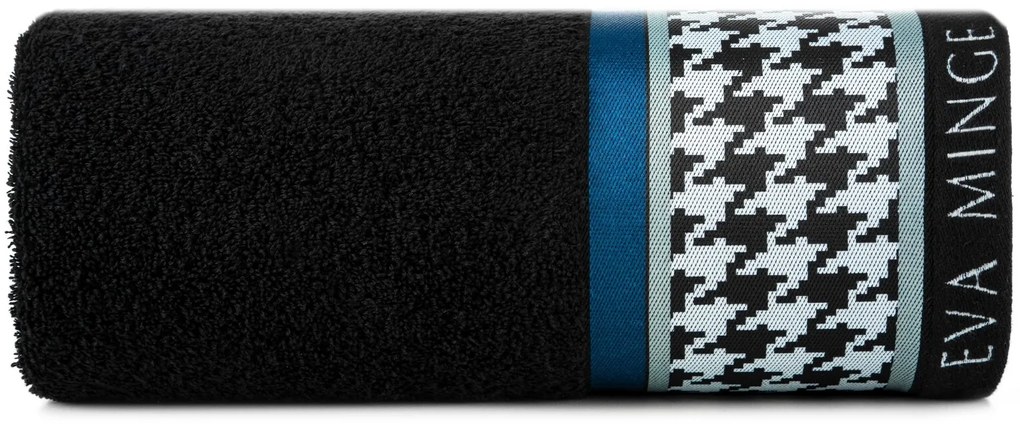 BAVLNENÝ UTERÁK EVA MINGE8 70X140 CM ČIERNA