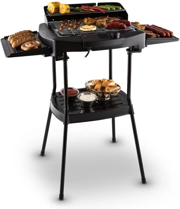 OneConcept Dr. Beef II, 2000W, stolný i stojaci elektrický gril s termostatom