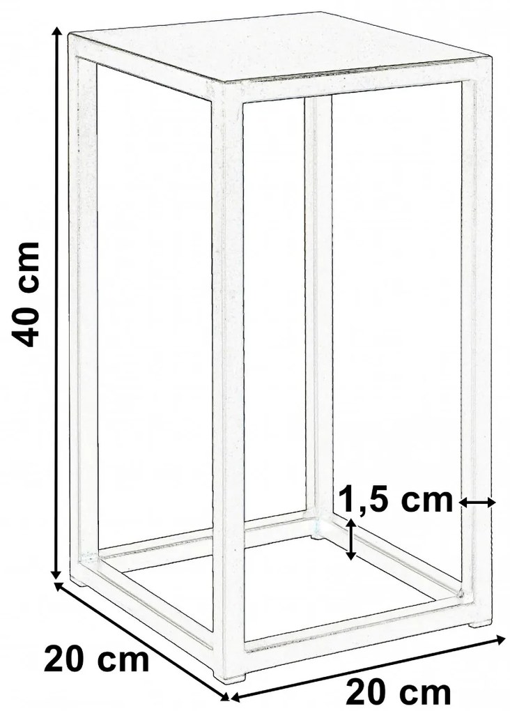 Stojan na kvety Piatto 40 cm čierny