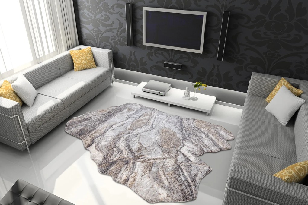 Moderný koberec TINE 75313B Skala, tmavo/sivý, svetlo/sivý