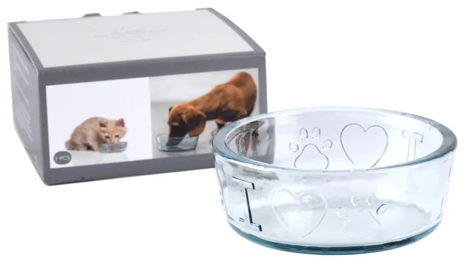 Sklenená miska pre domáceho maznáčika ø 14,5 cm – Ego Dekor