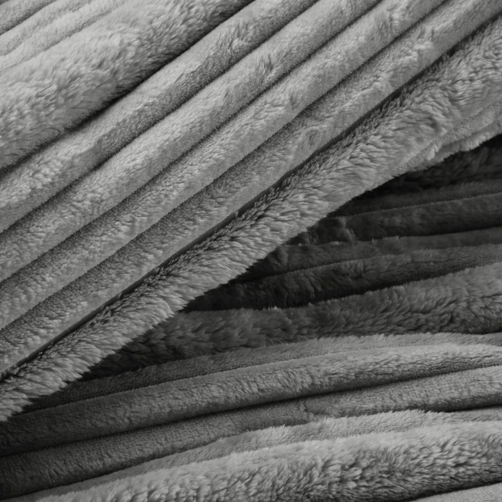 FLANELOVÁ DEKA NINA 200X220 CM SIVÁ