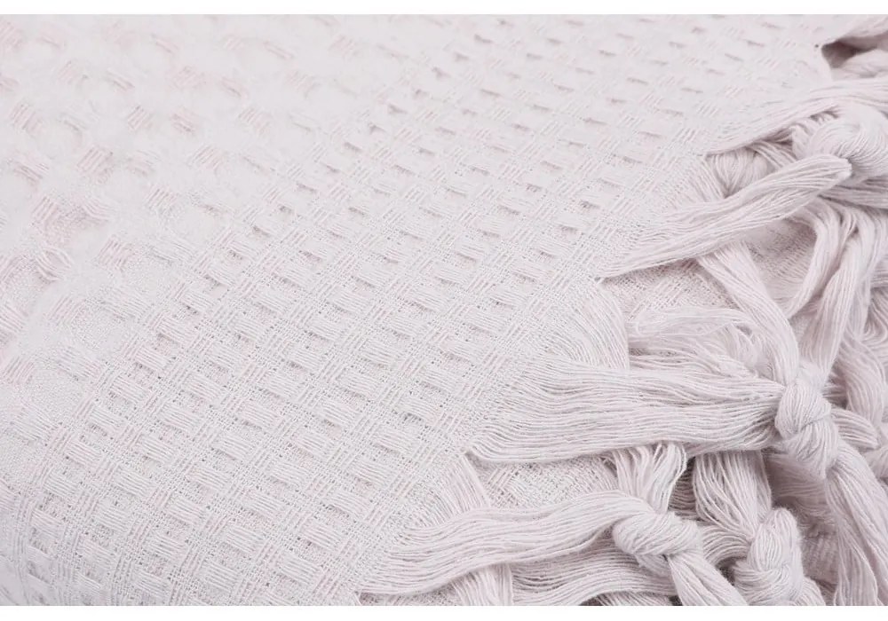 Béžový bavlnený pléd 220x240 cm Pique – Mijolnir