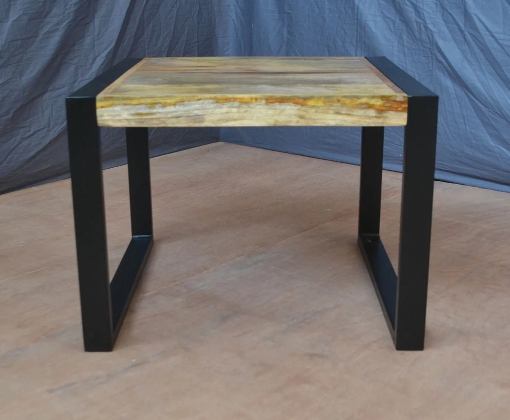 furniture-nabytek.cz - Konferenčný stolík kov drevo mango 60x45x60