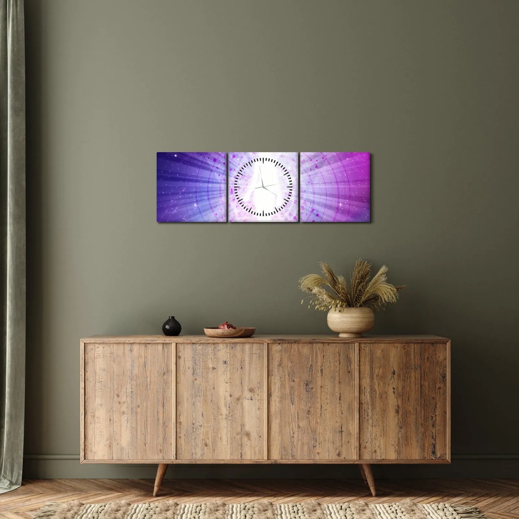 Abstraktný obraz -Žena (s hodinami) (90x30 cm)