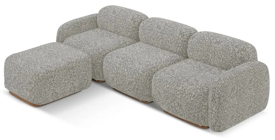 Sivá modulárna rohová pohovka (variabilná) Ailani – Makamii