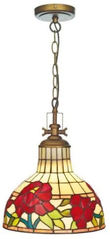 Tiffany vitráž svietidlo stropné kolekcia ROSE Ø30