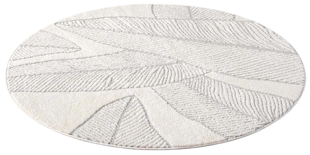 Dekorstudio Moderný okrúhly koberec LOUNGE 0629 - sivý Priemer koberca: 160cm