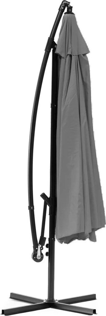 Záhradný slnečník PADDLES s bočnou nohou 300 cm sivý