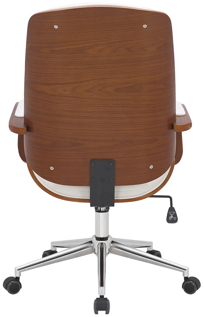 Kancelárska stolička Yankton - Orech / Biela