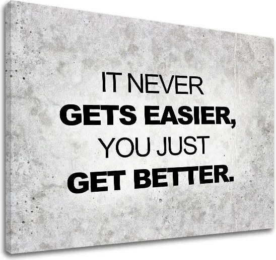Motivačný obraz na stenu Its never gets easier