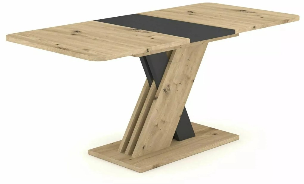 Rozkládací jídelní stůl Exel 140/180 cm dub artisan/antracit