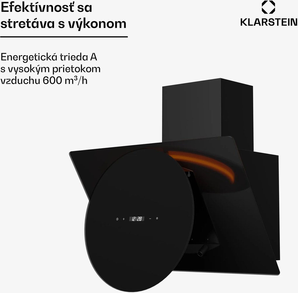 Klarstein Total Eclipse digestor, LED osvetlenie, dotykový, 594,2 m³/h, odsávanie/recirkulácia