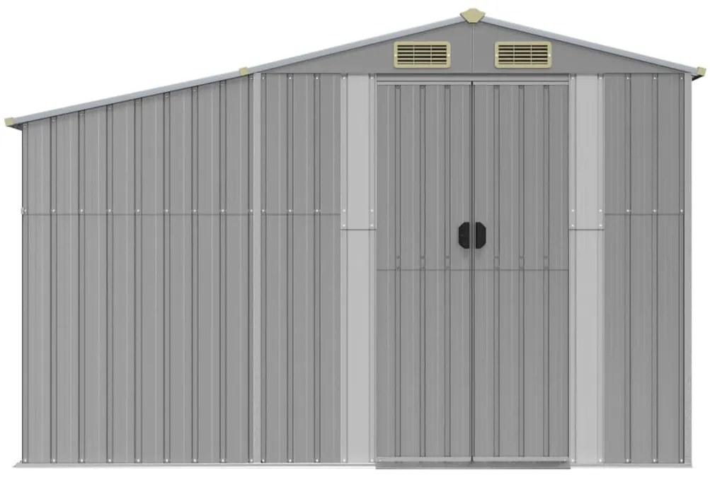 Záhradná kôlňa sivá 277x192,5x179 cm pozinkovaná oceľ