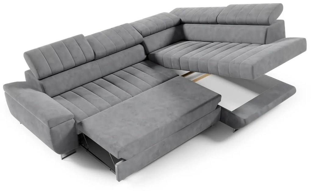 Rozkladacia rohová sedacia súprava HORIZONTE Ľavá Červená