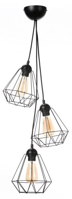 Luster na lanku DIAMENT MINI 3xE27/60W/230V