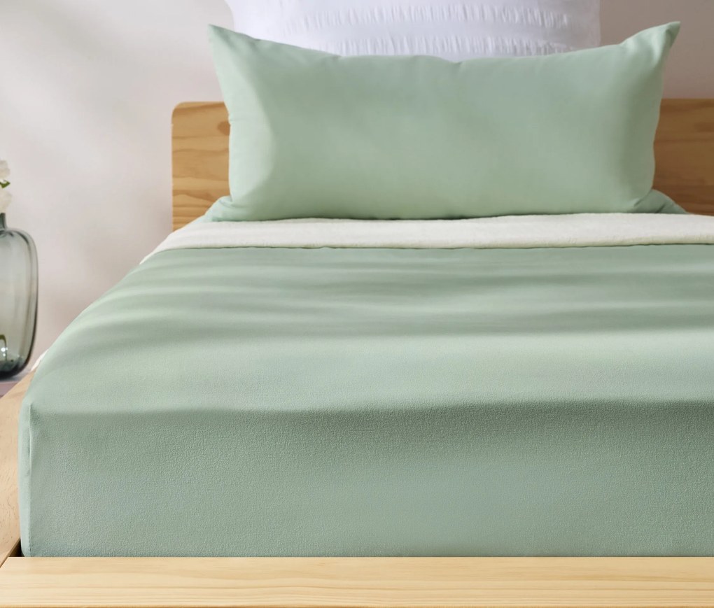 Napínacia posteľná plachta z mikrovlákna, zelená, nadmerná veľkosť