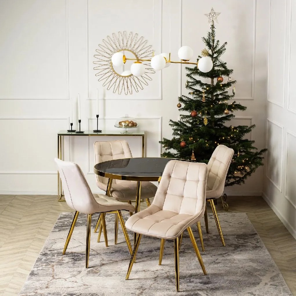 PROXIMA.store - Čalúnená jedálenská stolička CARO FARBA: sivá