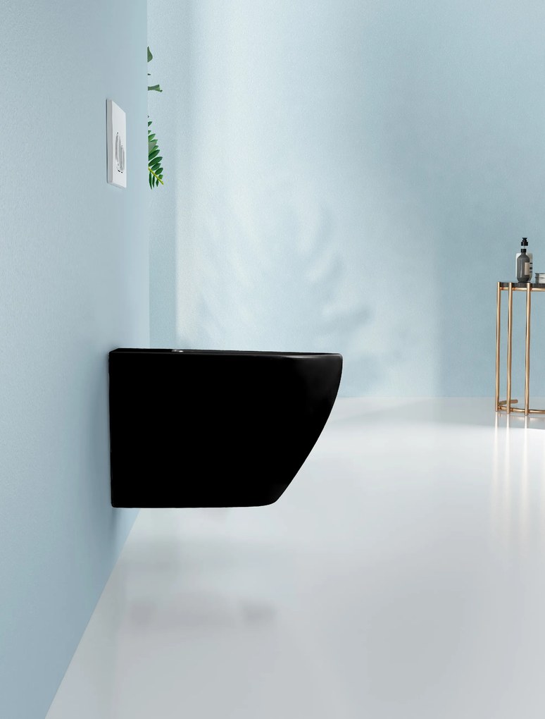 Cerano Fizo, keramický závesný bidet 490x360x370 mm, čierna lesklá, CER-CER-417398