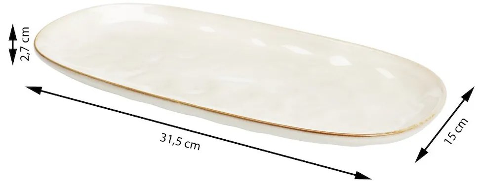Kameninový servírovací podnos Sia 31,5x15 cm