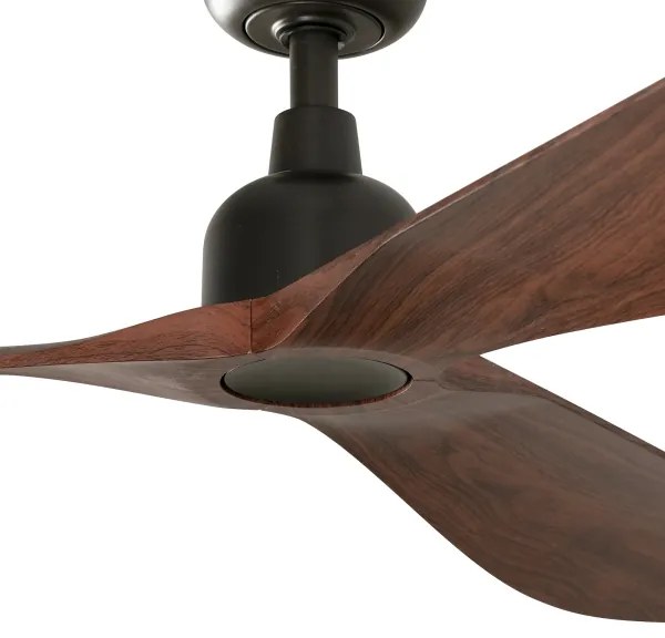 FARO 34362 - Stropný ventilátor OUTWOOD L hnedá/čierna pr. 150 cm IP44 + DO