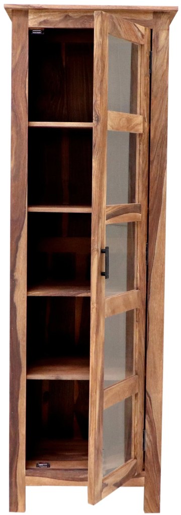 furniture-nabytek.cz - Vysoká vitrína z masivu palisandr 60x180x45