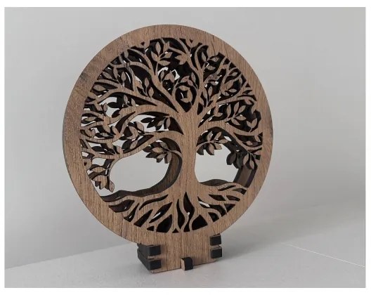 Li-Go 23648/DUB2 - LED stmievateľná stolová dekorácia LED/12W/230V 30x31 cm dub