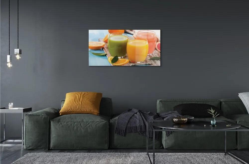 Obraz na skle Koktaily farebných skiel 120x60 cm