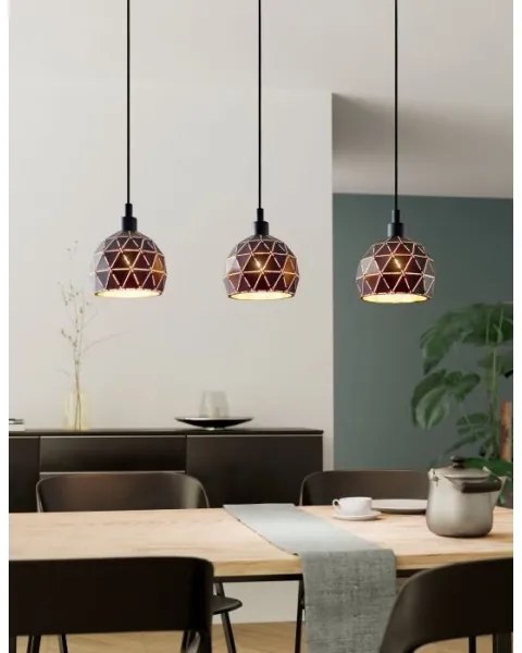 Eglo 97846 - Luster na lanku ROCCAFORTE 3xE14/40W/230V