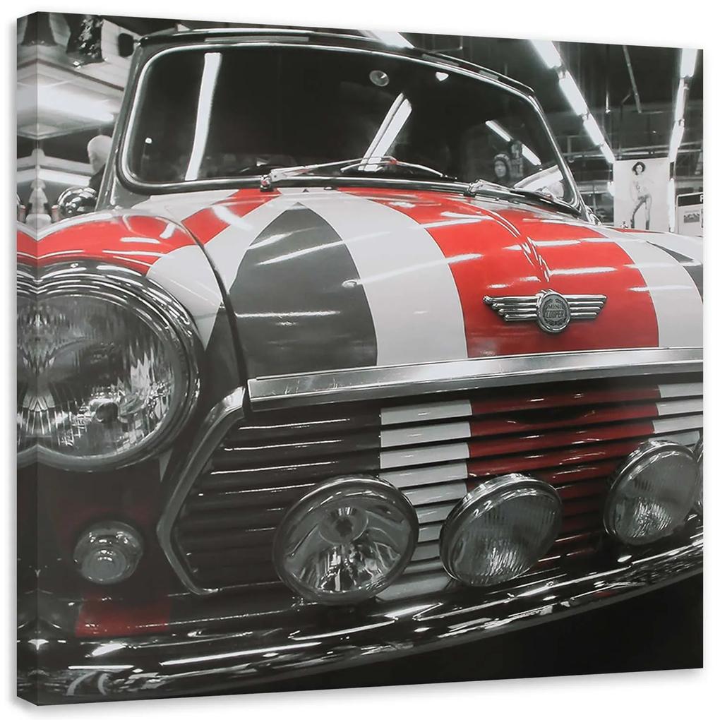 Gario Obraz na plátne Staré auto s vlajkou Spojeného kráľovstva Rozmery: 30 x 30 cm
