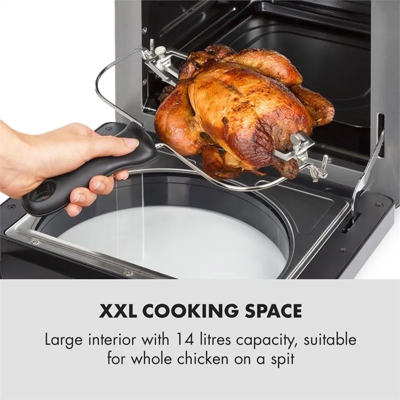 Klarstein AeroVital easy touch, teplovzdušná fritéza, 1700 W, 14 l, 16 programov, čierna