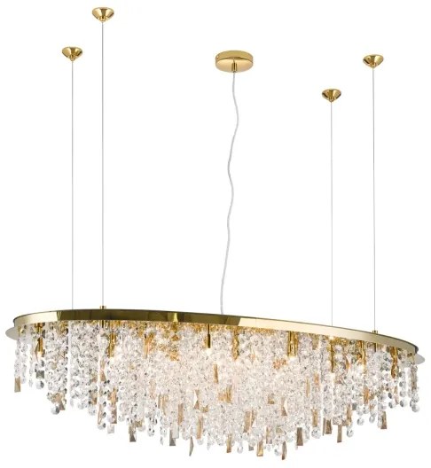 Orion - Krištáľový luster na lanku CRYSTALRIVER 21xG9/40W/230V zlatá