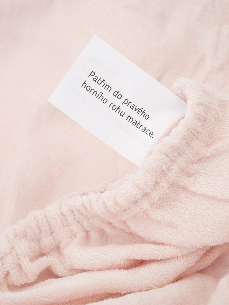 Froté plachta 180 × 200 cm - púdrová