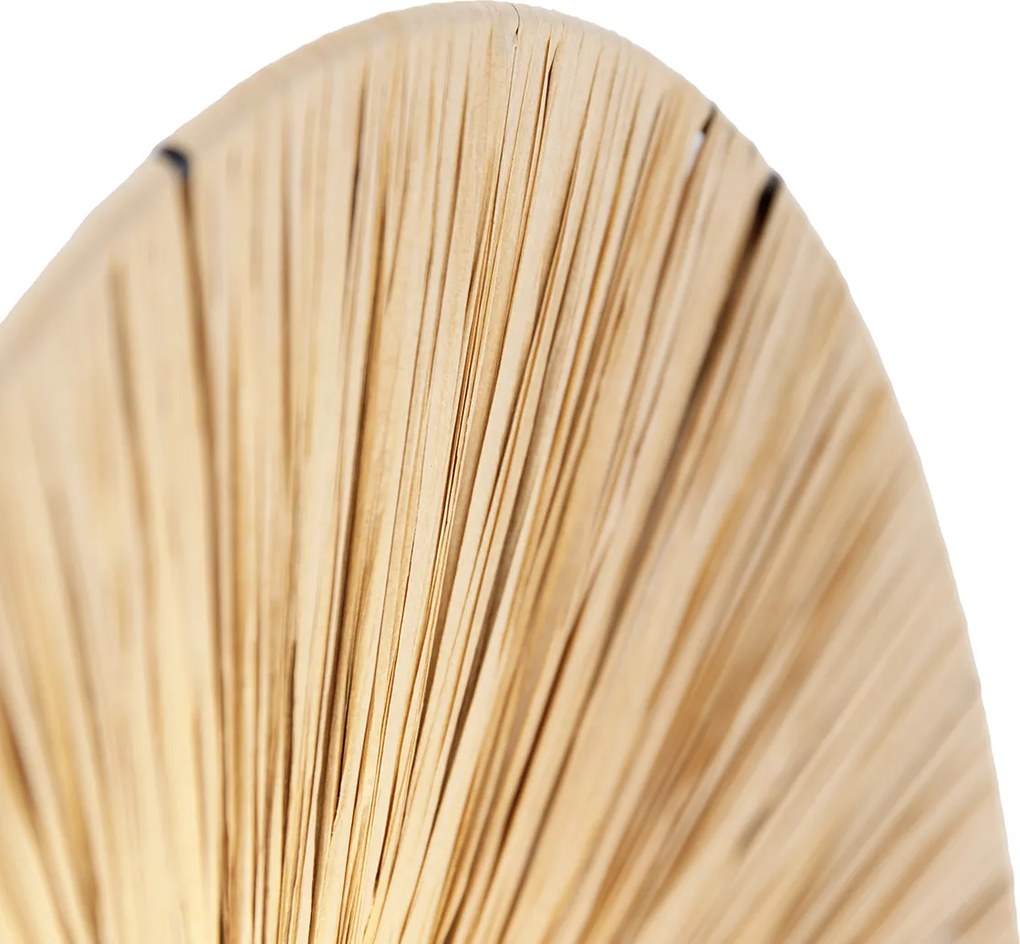 Rustikálna nástenná lampa čierna s lanom 45 cm - Leia