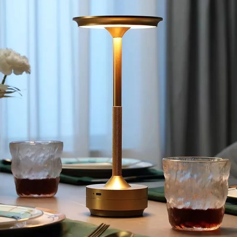 Toolight Toolight, bezdrôtová USB dotyková nočná lampa APP1372-T, zlatá matná, OSW-08636