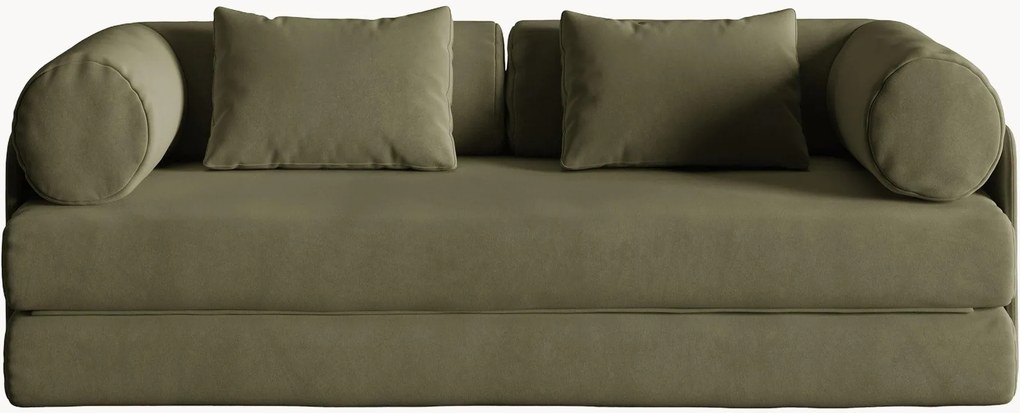 Velúrová rozkladacia pohovka Dreamy (2-miestna), Š 206 cm
