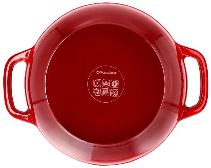 Silvercrest®  Liatinová servírovacia panvica, 2,4 l (červená)  (100393065)