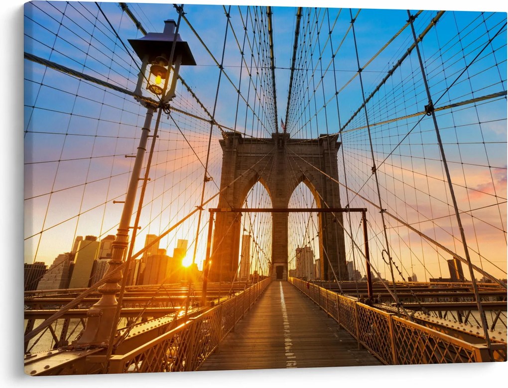 Obraz - Brooklynský most, Manhattan, New York (70x50 cm)