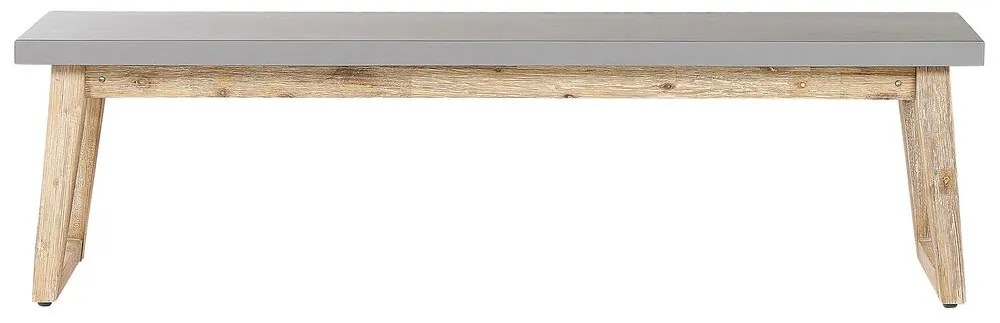 Lavica z betónu a agátového dreva sivá 160 cm ORIA Beliani