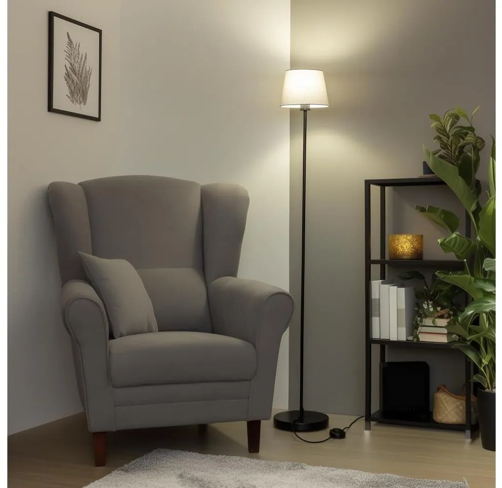 Brilagi - LED stojacia lampa CERIA 1xE27/40W/230V pr. 20,5 cm sivá/čierna