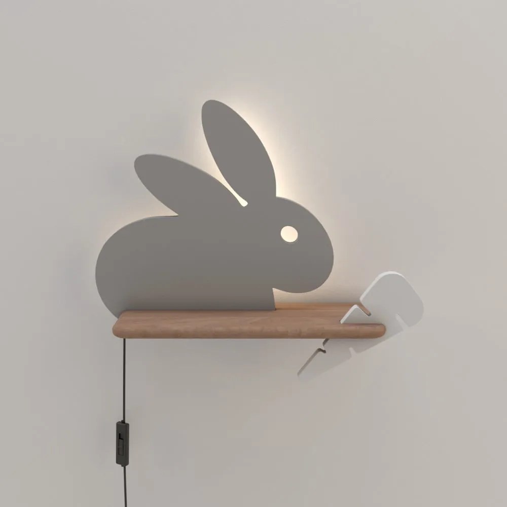 Sivé detské svietidlo Rabbit - Candellux Lighting