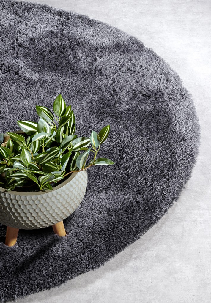 Hanse Home, Kusový koberec Myk 106114 Grey kruh, 160x160 (priemer) kruh, šedá, obývacia izba