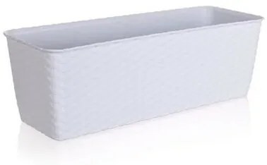 Truhlík samozavlaž.40 cm bílý