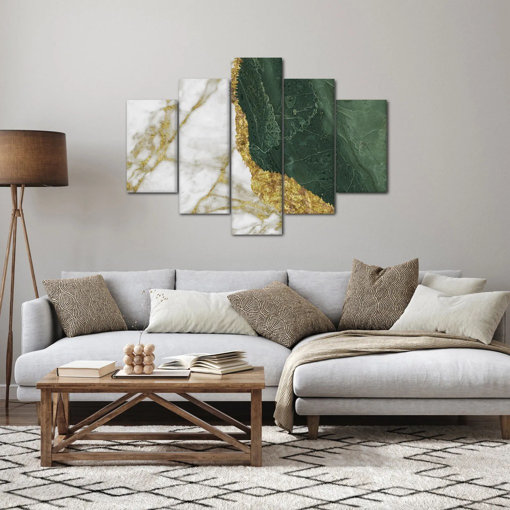 Obraz - Zelený mramor N⁰3 (150x105 cm)