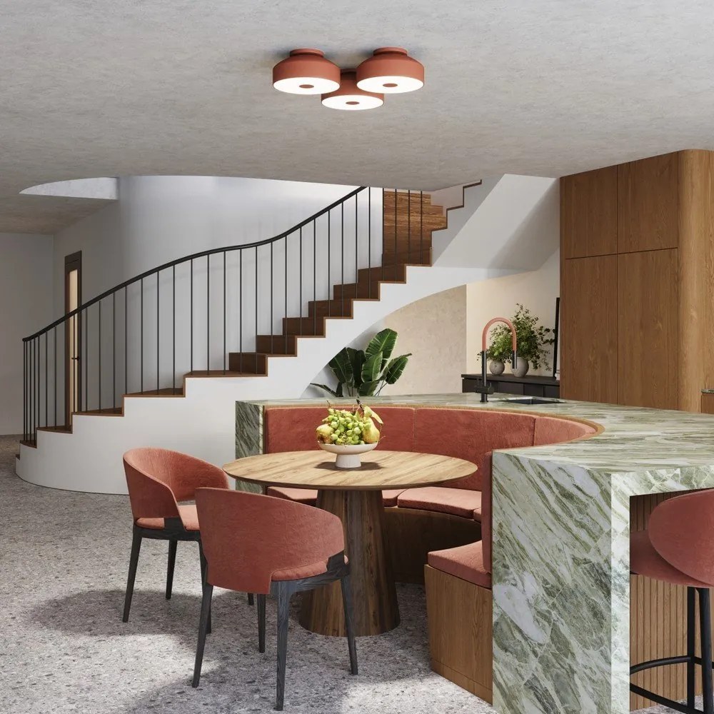 Oranžové stropné svietidlo ø 30 cm Blacko – Sollux