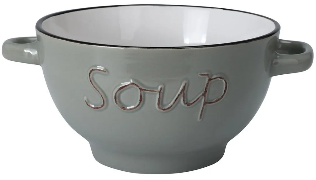 Kameninová miska na polievku Soup 650 ml zelená