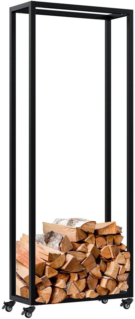 Stojan na drevo Hilta 25x60x150 cm - čierna