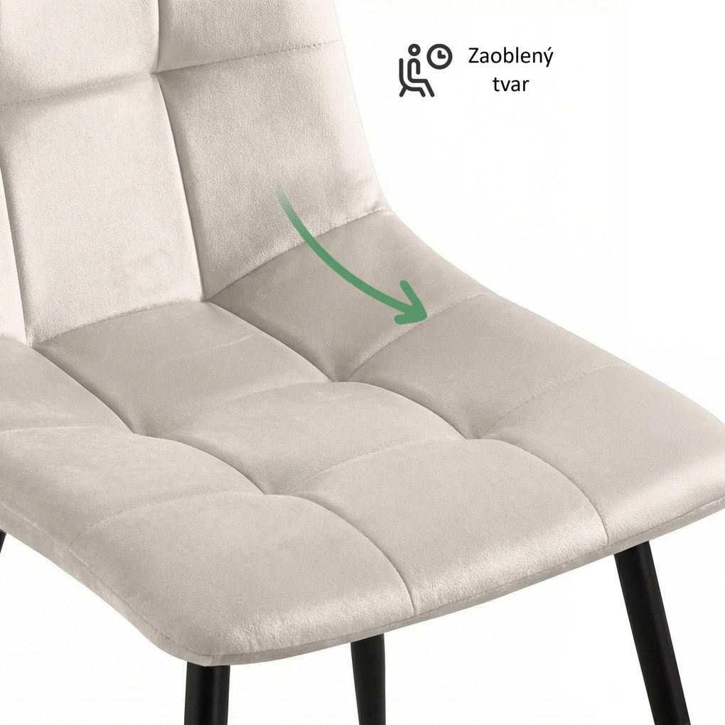Čalouněná jídelní židle Nero béžová