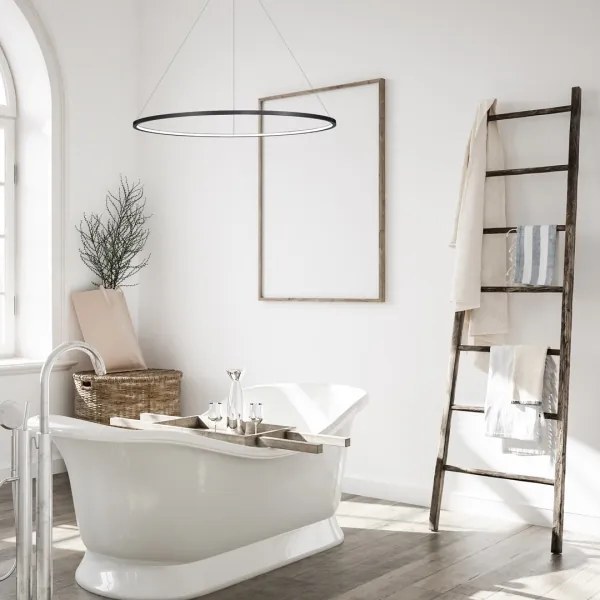 LED Luster na lanku SATURNO LED/57W/230V pr. 100 cm IP44 antracit