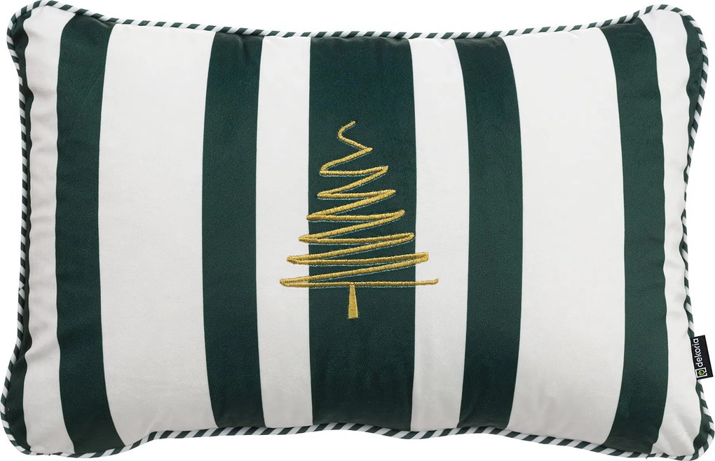 Obliečka na vankúš Green &amp; White Noel 60x40 cm